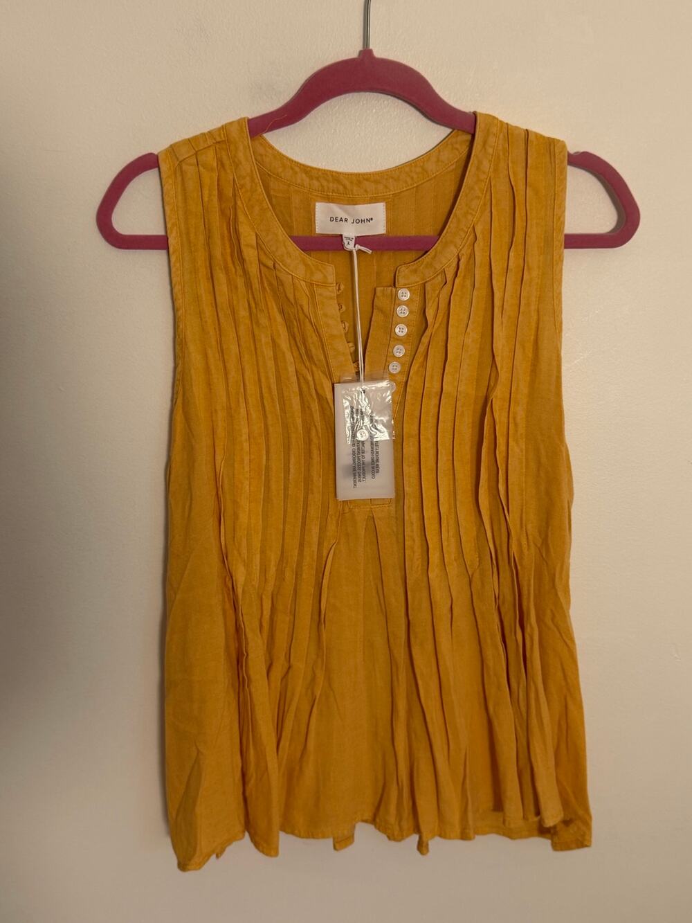 Dear John Myron Oak Bluff linen blend Top NWT size large